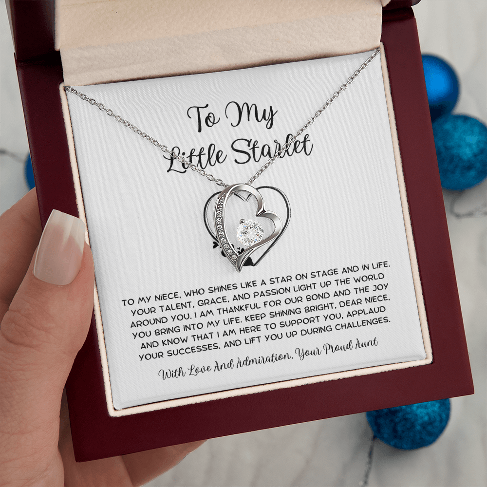 To My Little Starlet - From Aunt to Niece Forever Love Necklace