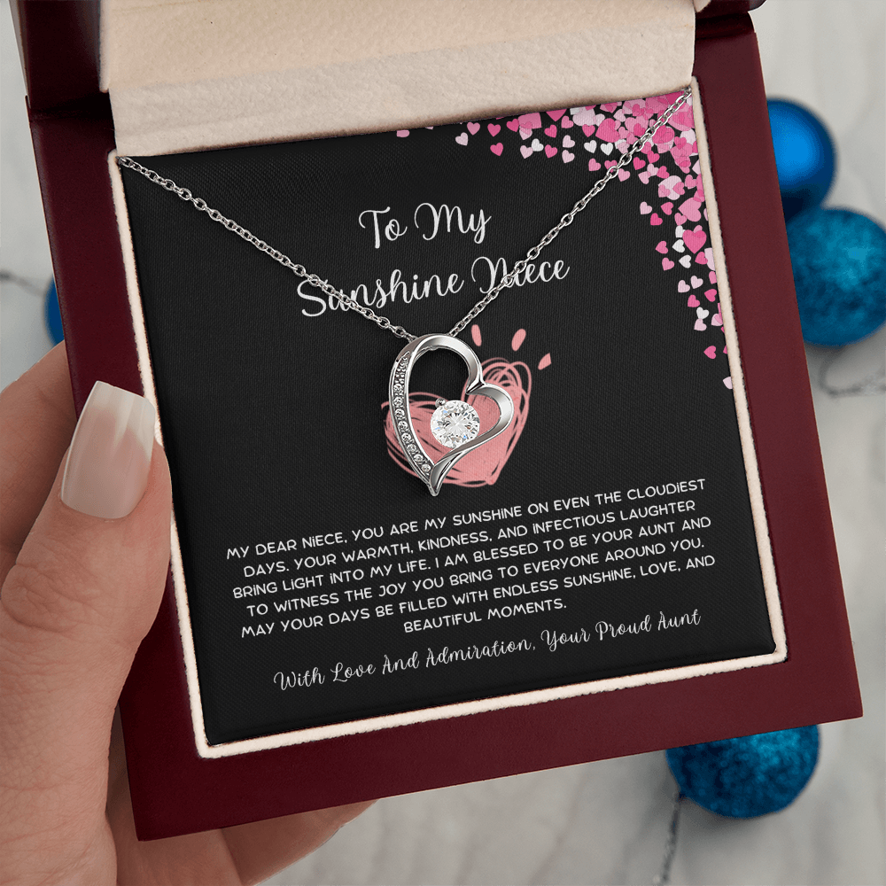 To My Sunshine Niece - From Aunt to Niece Forever Love Necklace