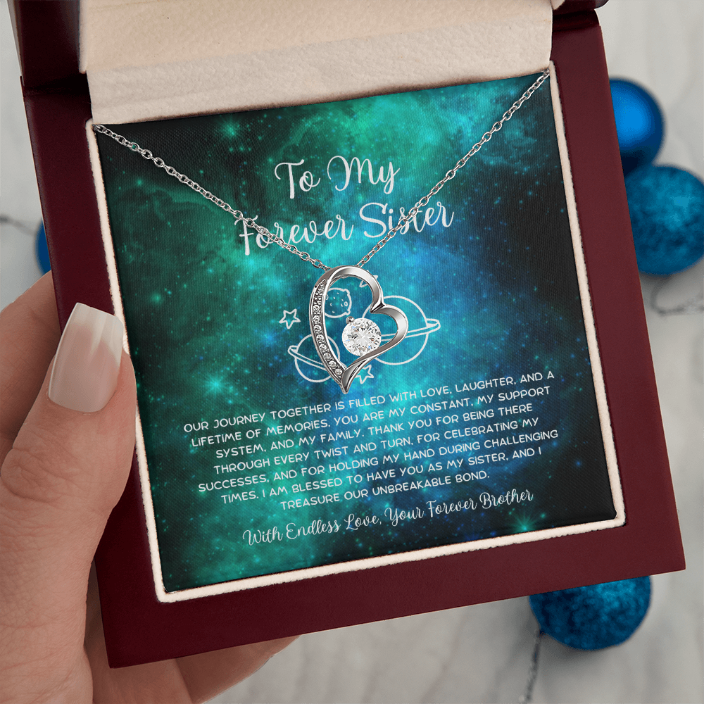 To My Forever Sister - From Brother To Sister Forever Love Necklace