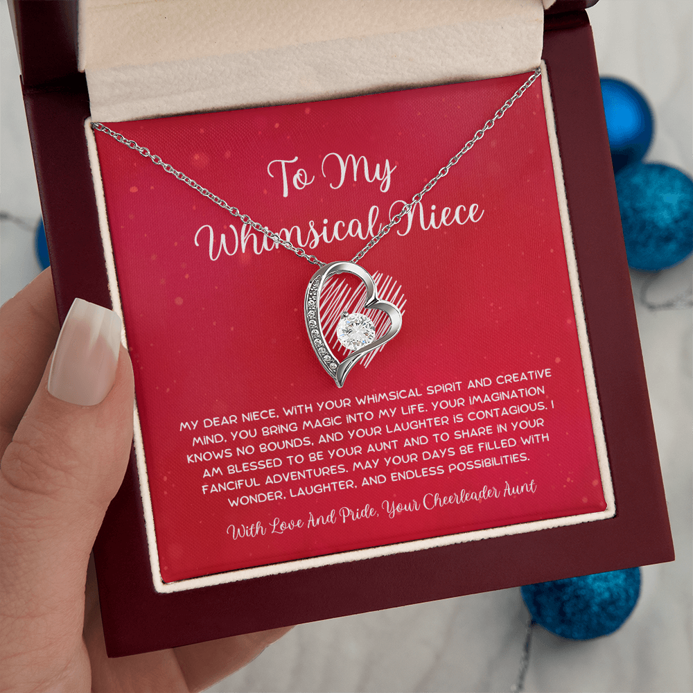 To My Whimsical Niece - From Aunt to Niece Forever Love Necklace