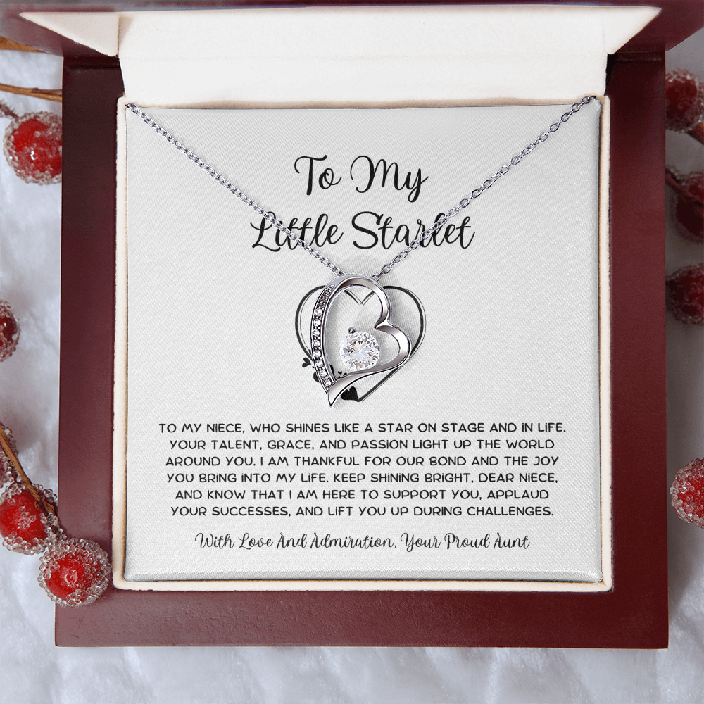 To My Little Starlet - From Aunt to Niece Forever Love Necklace
