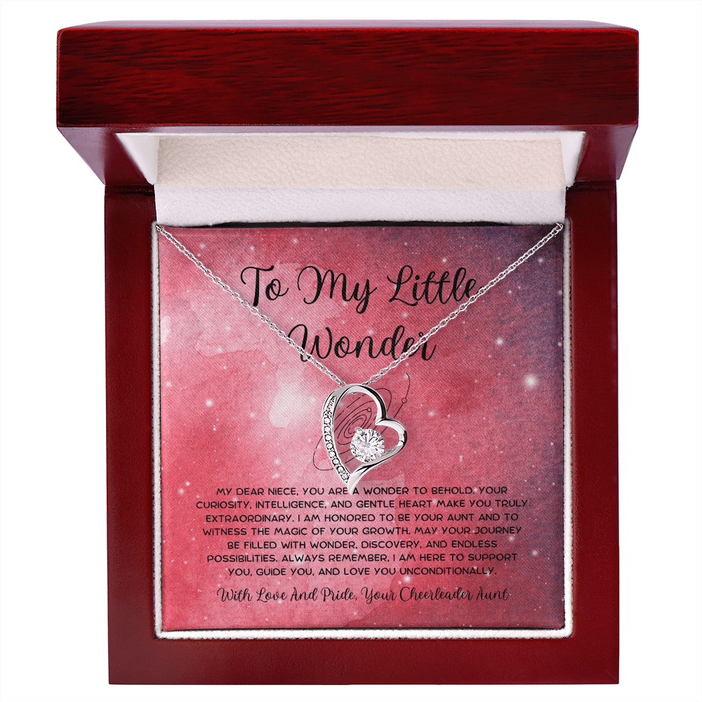 To My Little Wonder - From Aunt to Niece Forever Love Necklace