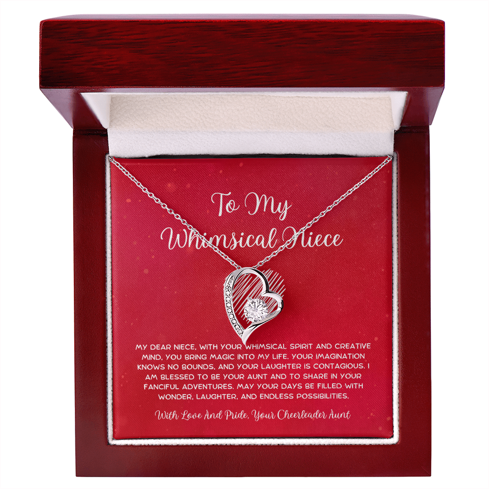 To My Whimsical Niece - From Aunt to Niece Forever Love Necklace