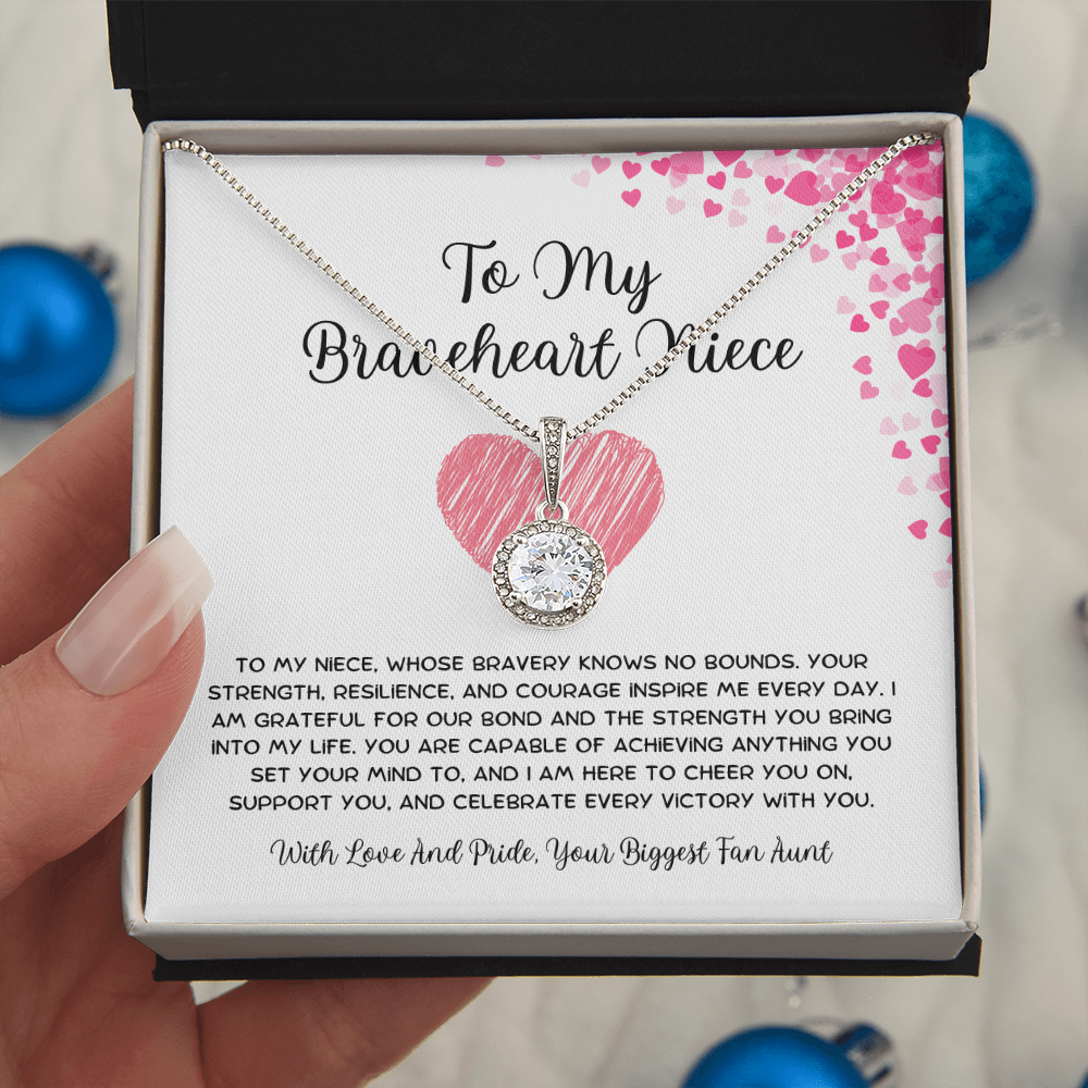 To My Braveheart Niece - From Aunt to Niece Eternal Hope Necklace