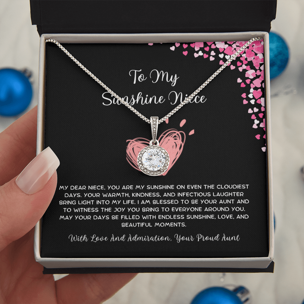 To My Sunshine Niece - From Aunt to Niece Eternal Hope Necklace