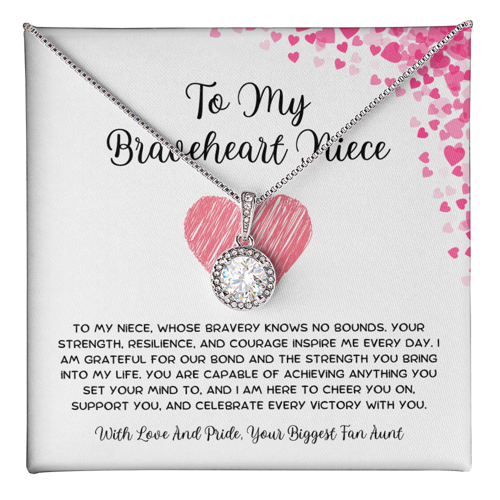 To My Braveheart Niece - From Aunt to Niece Eternal Hope Necklace