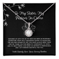 To My Sister, My Partner In Crime - From Brother To Sister Eternal Hope Necklace