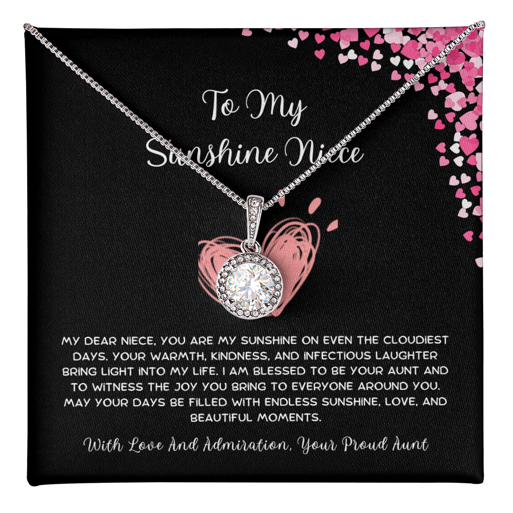 To My Sunshine Niece - From Aunt to Niece Eternal Hope Necklace