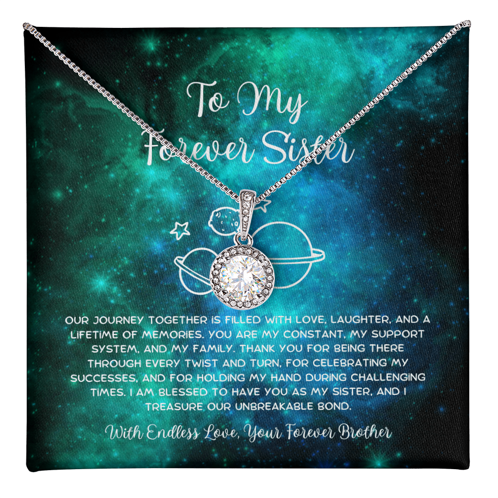 To My Forever Sister - From Brother To Sister Eternal Hope Necklace