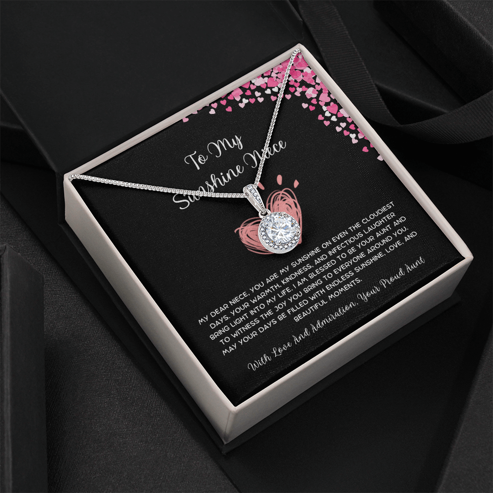 To My Sunshine Niece - From Aunt to Niece Eternal Hope Necklace