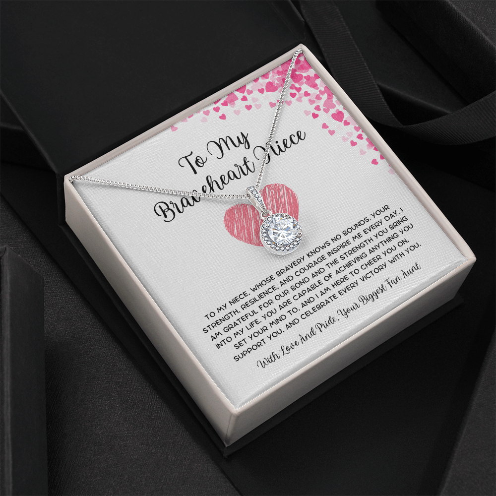 To My Braveheart Niece - From Aunt to Niece Eternal Hope Necklace