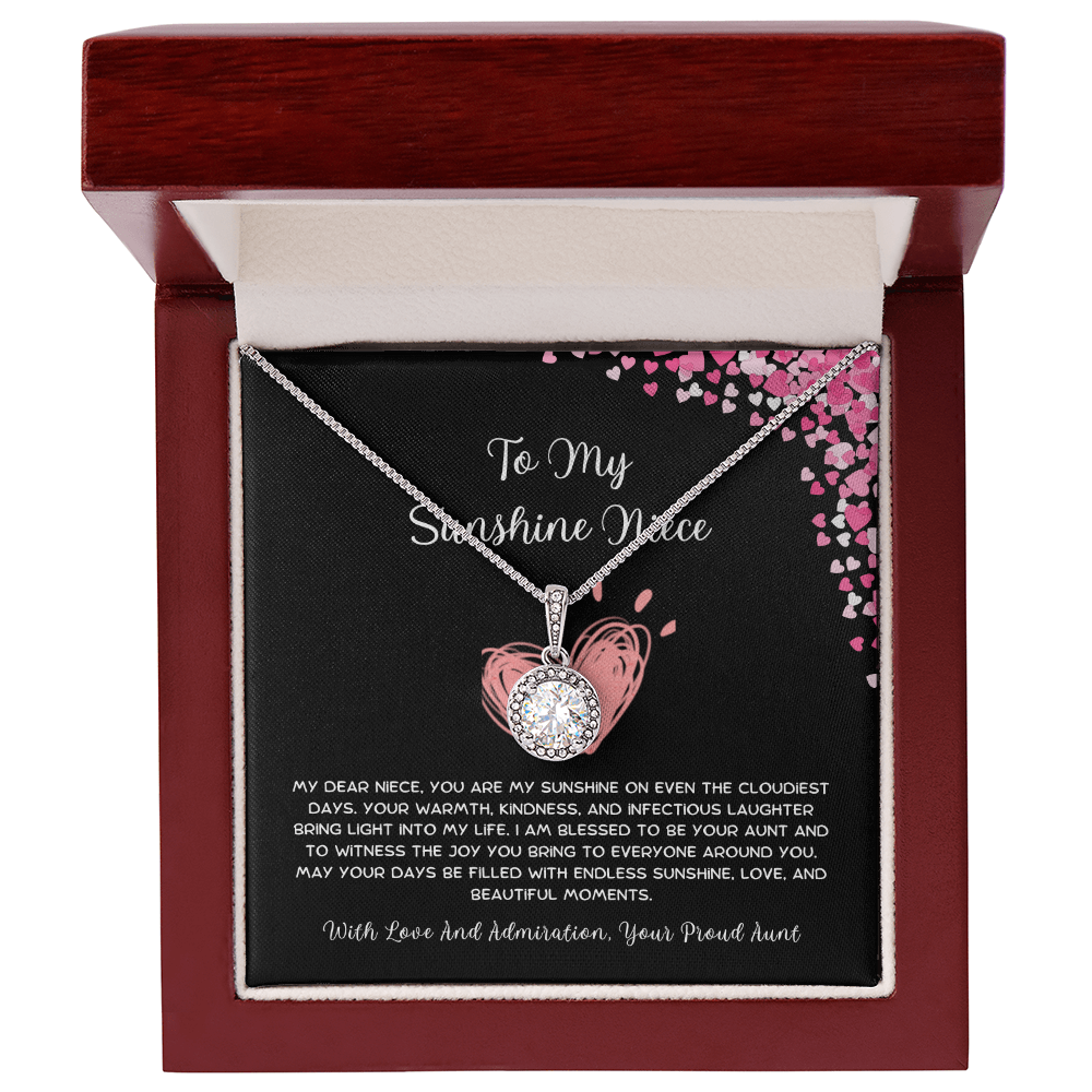 To My Sunshine Niece - From Aunt to Niece Eternal Hope Necklace