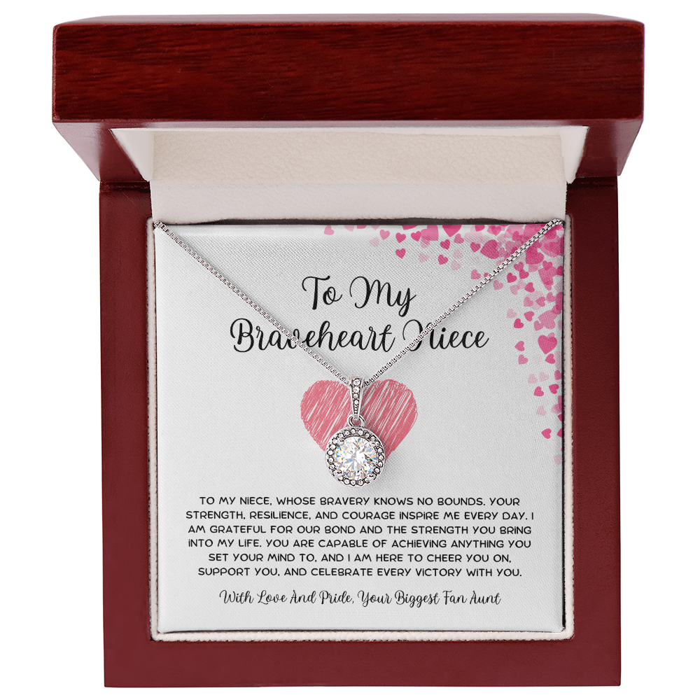 To My Braveheart Niece - From Aunt to Niece Eternal Hope Necklace