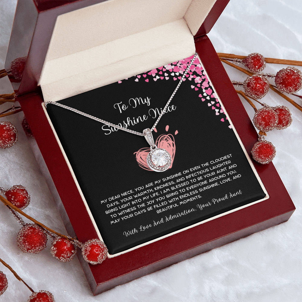 To My Sunshine Niece - From Aunt to Niece Eternal Hope Necklace