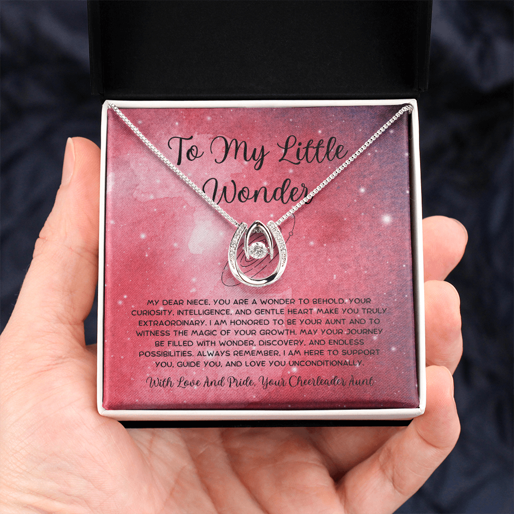 To My Little Wonder - From Aunt to Niece Lucky In Love Necklace