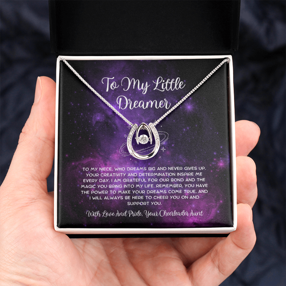 To My Little Dreamer - From Aunt to Niece Lucky In Love Necklace