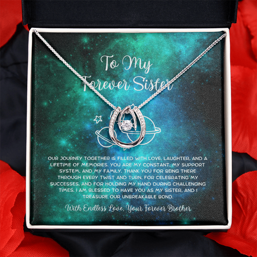 To My Forever Sister - From Brother To Sister Lucky In Love Necklace