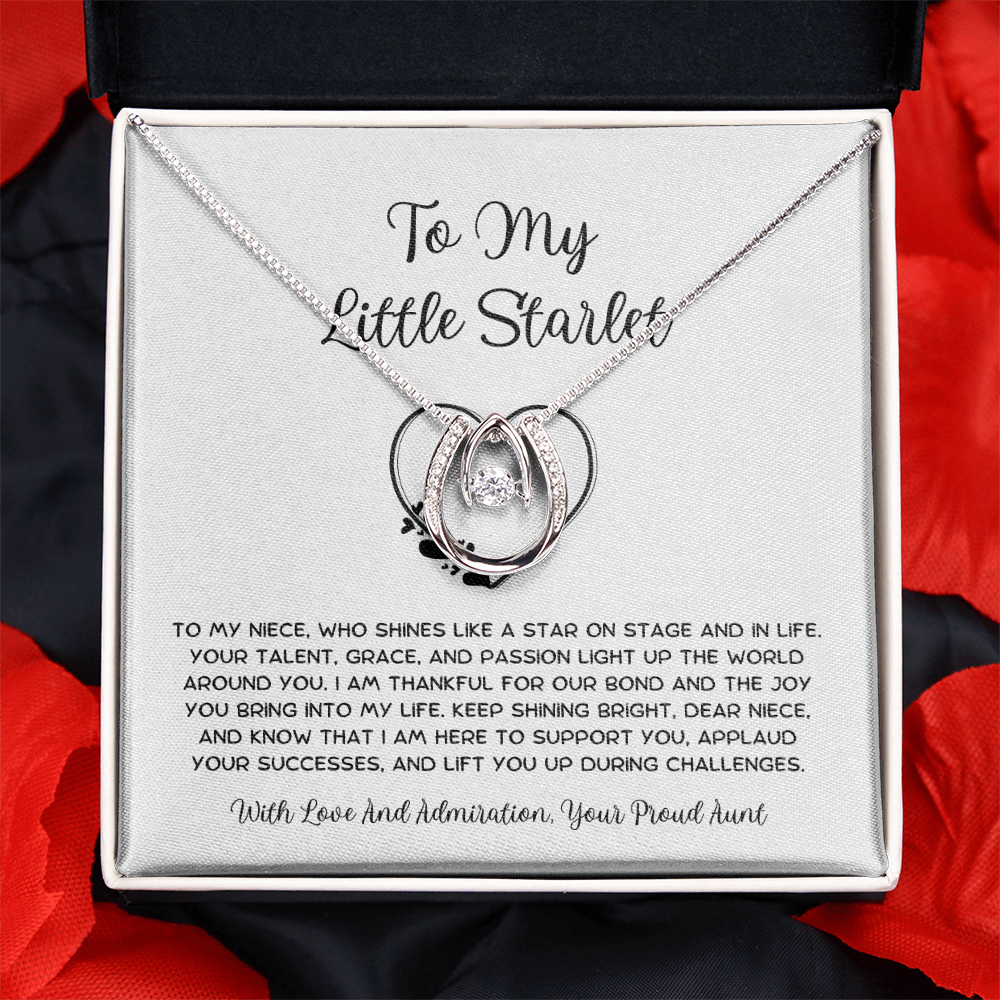 To My Little Starlet - From Aunt to Niece Lucky In Love Necklace