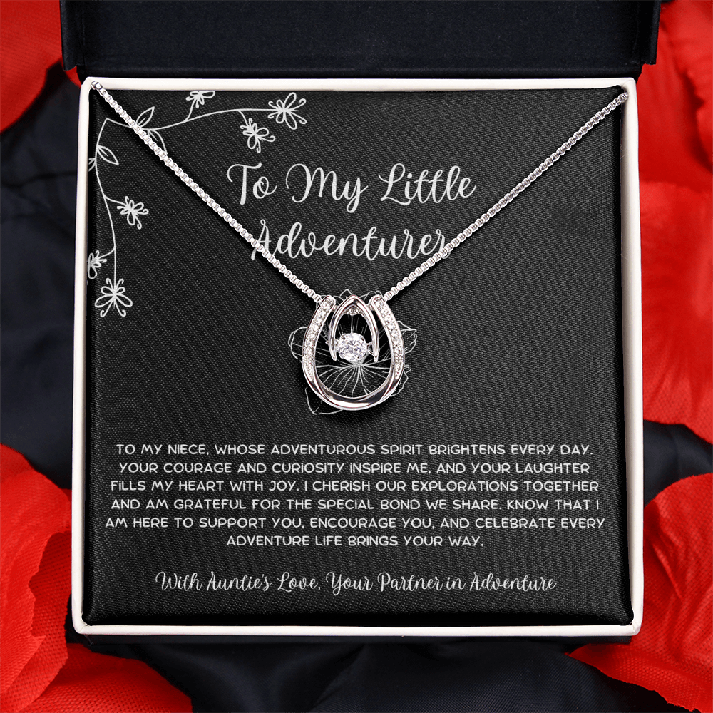 To My Little Adventurer - From Aunt to Niece Lucky In Love Necklace