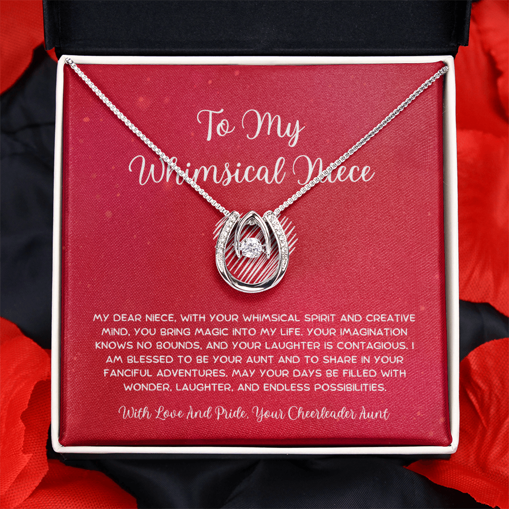 To My Whimsical Niece - From Aunt to Niece Lucky In Love Necklace