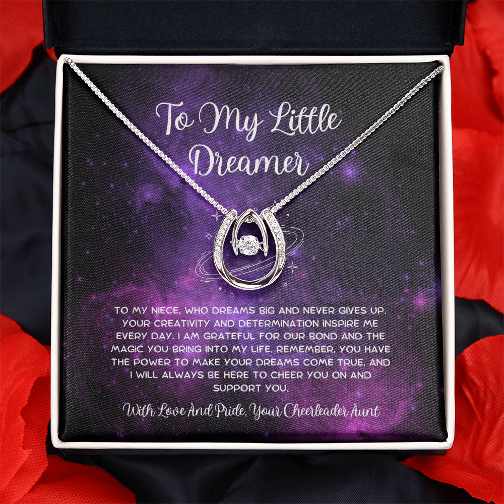 To My Little Dreamer - From Aunt to Niece Lucky In Love Necklace