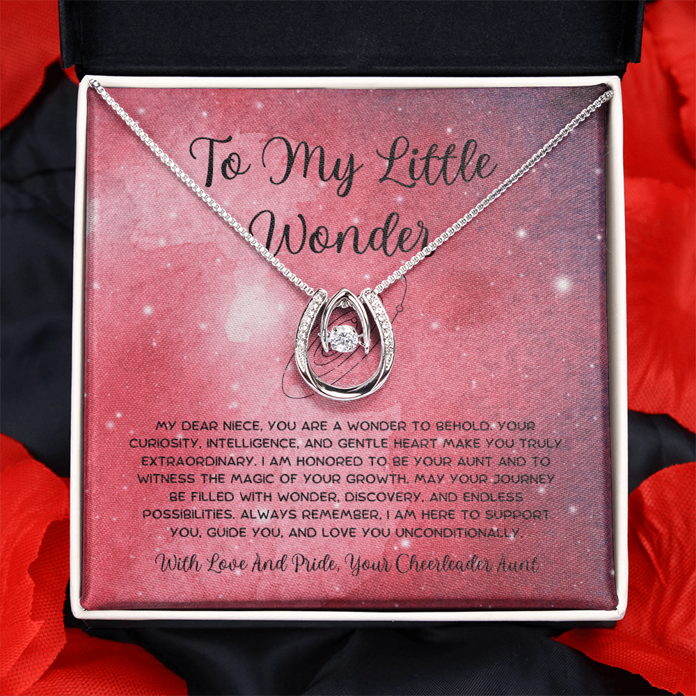 To My Little Wonder - From Aunt to Niece Lucky In Love Necklace