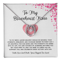 To My Braveheart Niece - From Aunt to Niece Lucky In Love Necklace