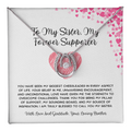 To My Sister, My Forever Supporter - From Brother To Sister Lucky In Love Necklace