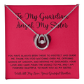 To My Guardian Angel, My Sister - From Brother To Sister Lucky In Love Necklace