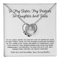 To My Sister, My Partner ln Laughter And Tears - From Brother To Sister Lucky In Love Necklace