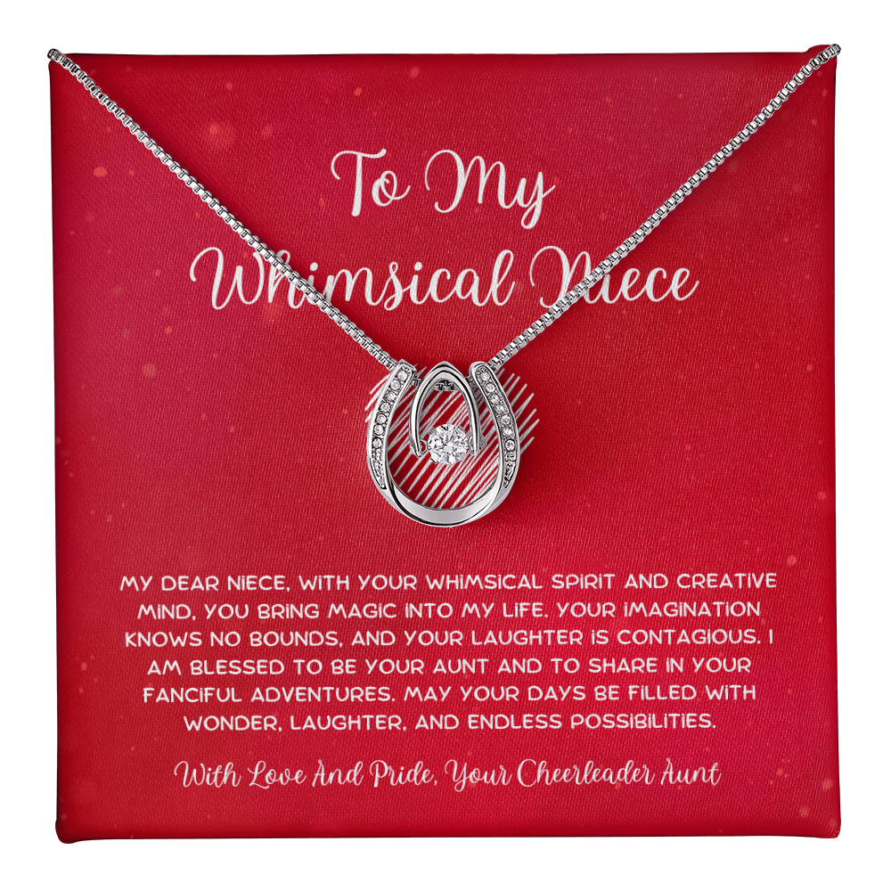 To My Whimsical Niece - From Aunt to Niece Lucky In Love Necklace