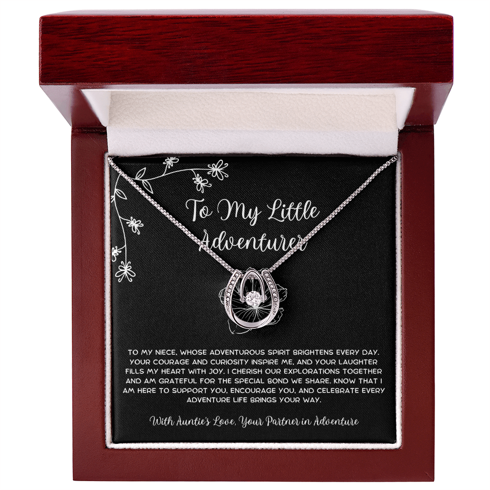 To My Little Adventurer - From Aunt to Niece Lucky In Love Necklace