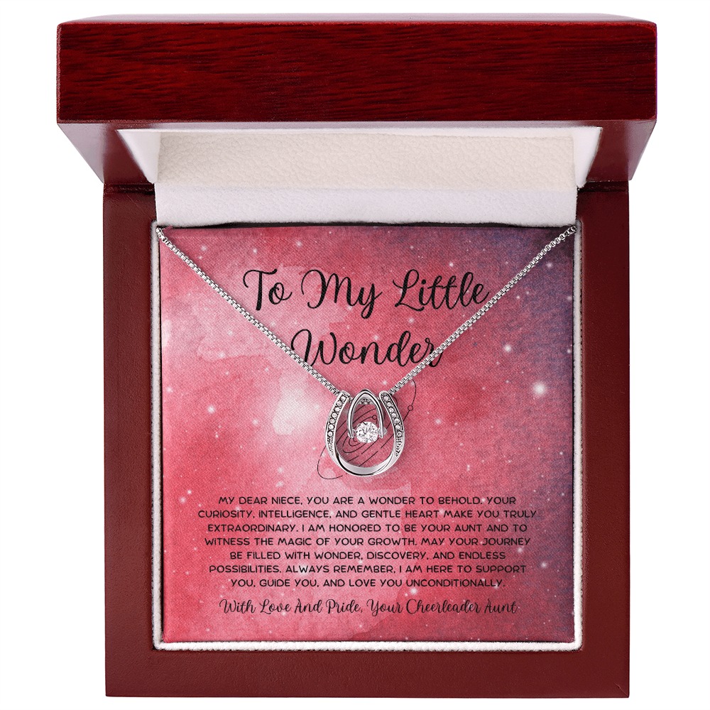 To My Little Wonder - From Aunt to Niece Lucky In Love Necklace