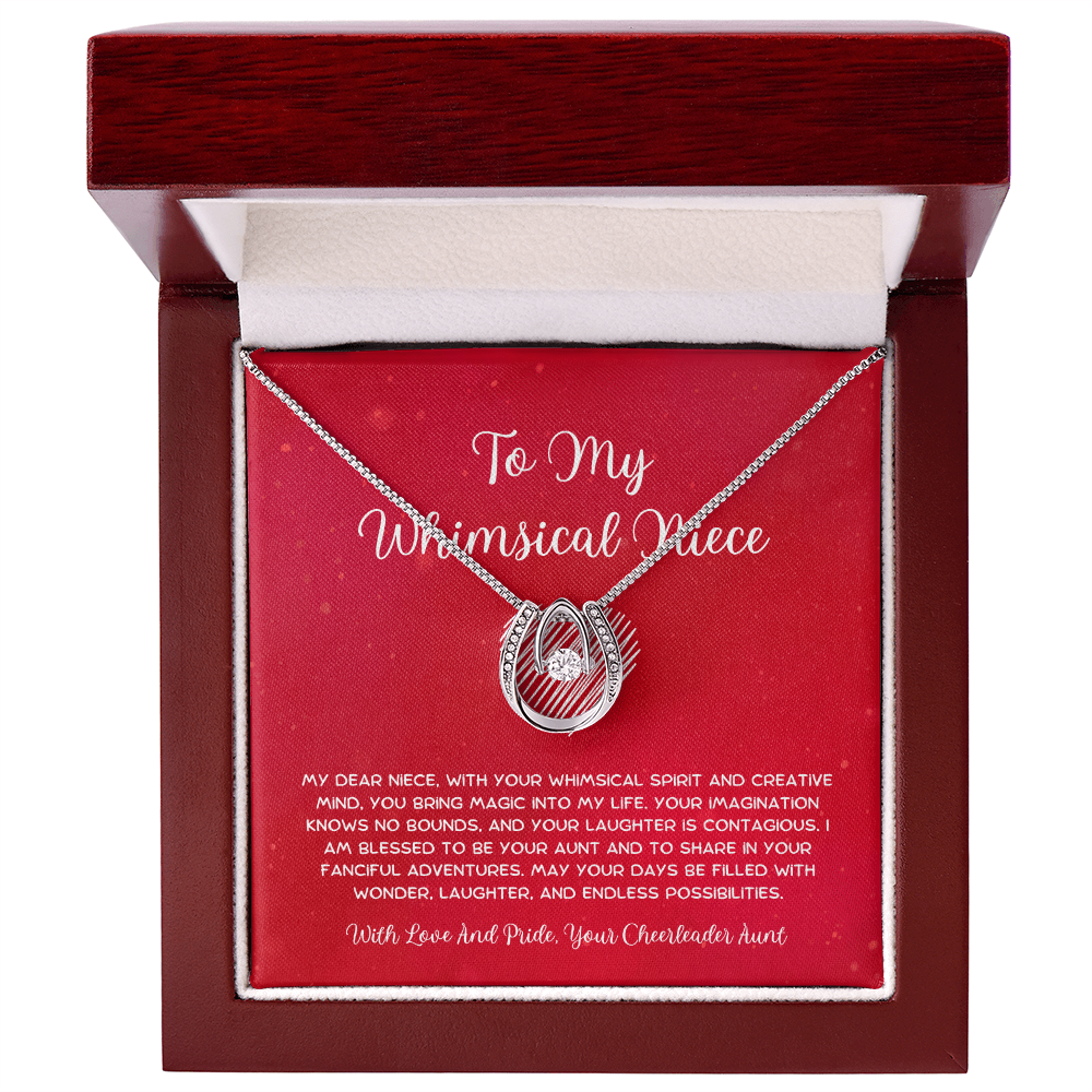 To My Whimsical Niece - From Aunt to Niece Lucky In Love Necklace