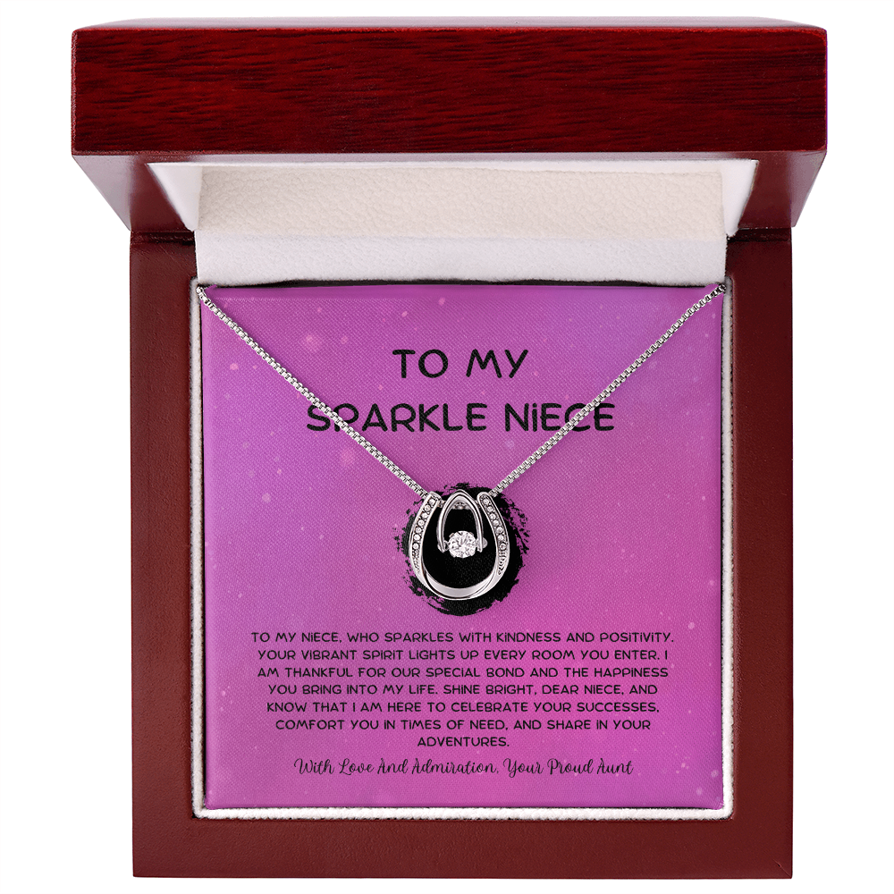 To My Sparkle Niece - From Aunt to Niece Lucky In Love Necklace