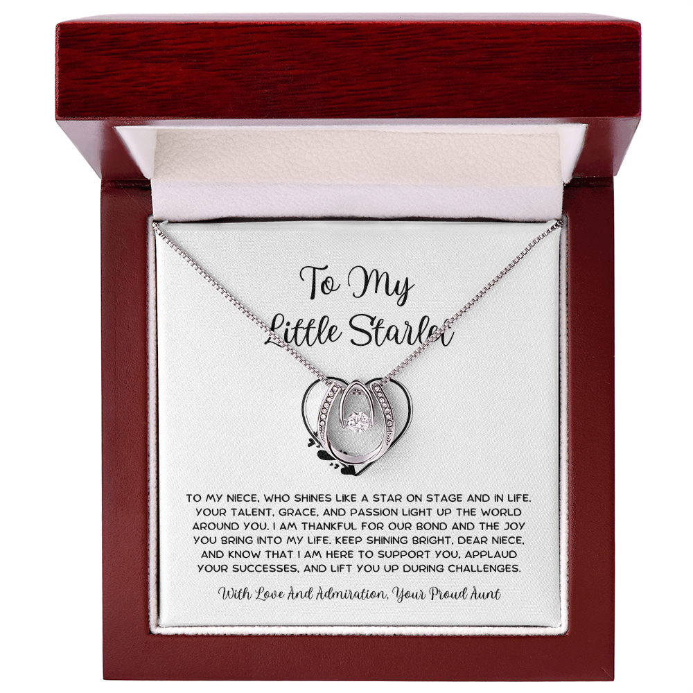To My Little Starlet - From Aunt to Niece Lucky In Love Necklace