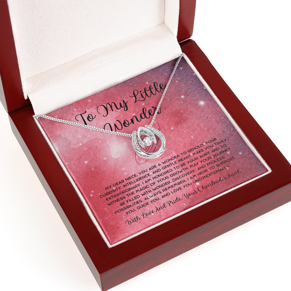 To My Little Wonder - From Aunt to Niece Lucky In Love Necklace