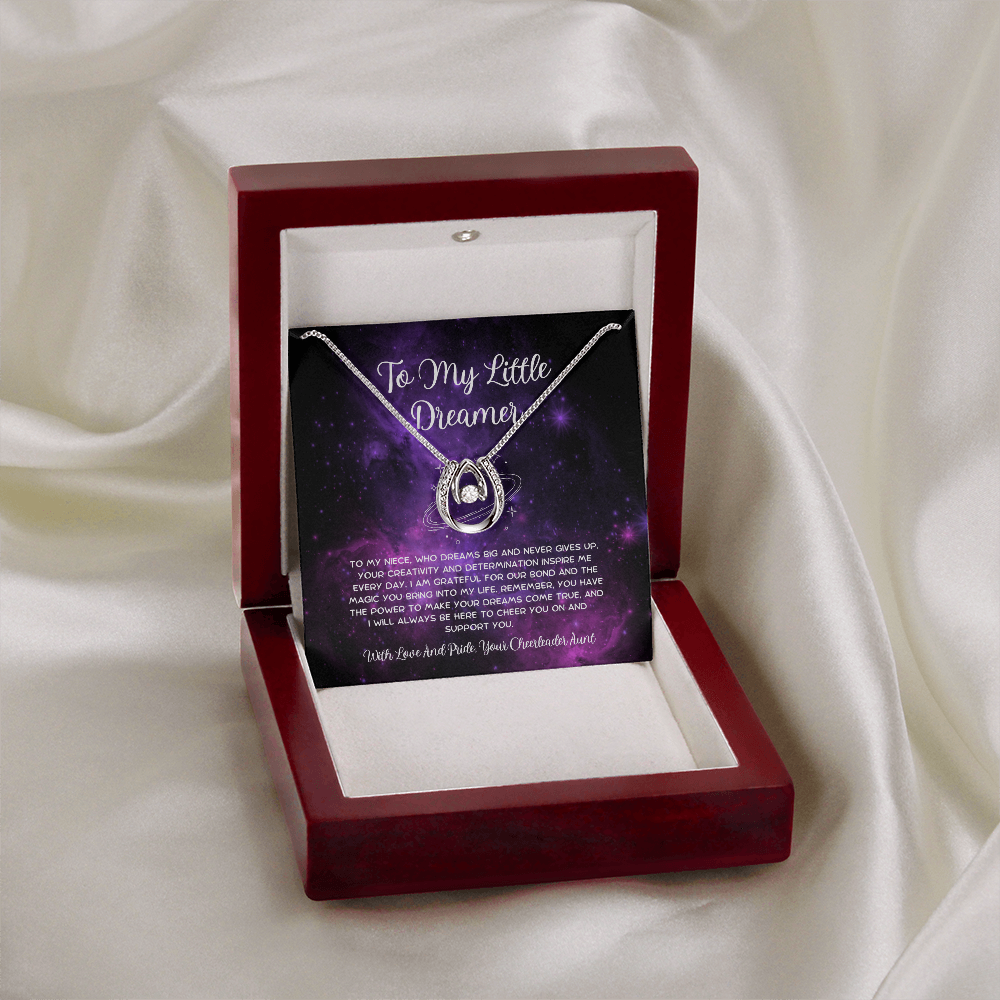 To My Little Dreamer - From Aunt to Niece Lucky In Love Necklace