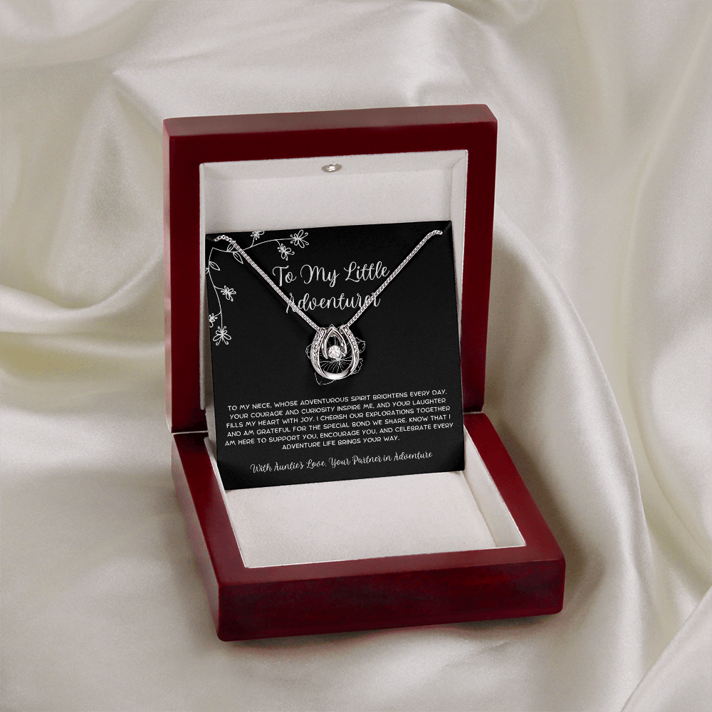 To My Little Adventurer - From Aunt to Niece Lucky In Love Necklace