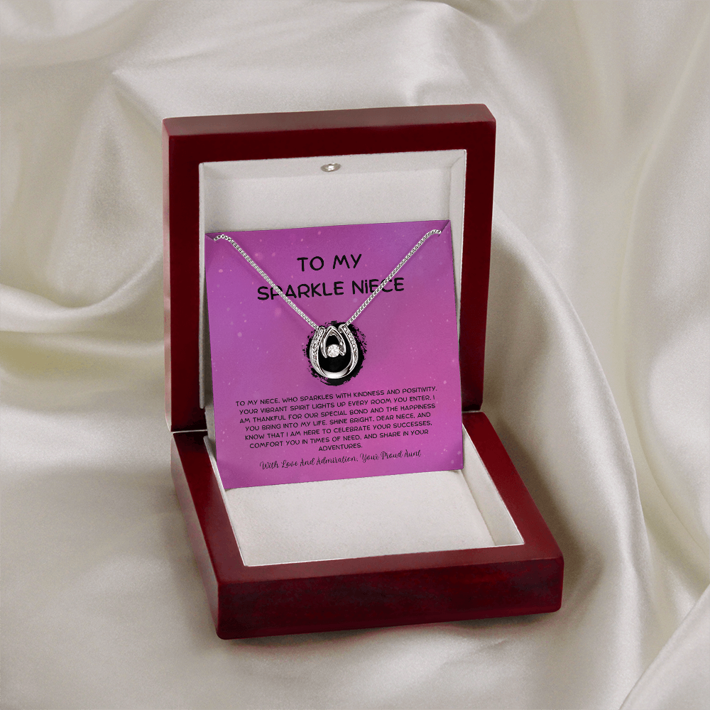 To My Sparkle Niece - From Aunt to Niece Lucky In Love Necklace