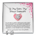 To My Sister, My Forever Supporter - From Brother To Sister Love Knot Earring With Necklace Set
