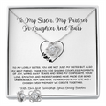 To My Sister, My Partner ln Laughter And Tears - From Brother To Sister Love Knot Earring With Necklace Set