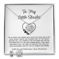 To My Little Starlet - From Aunt to Niece Love Knot Earring With Necklace Set