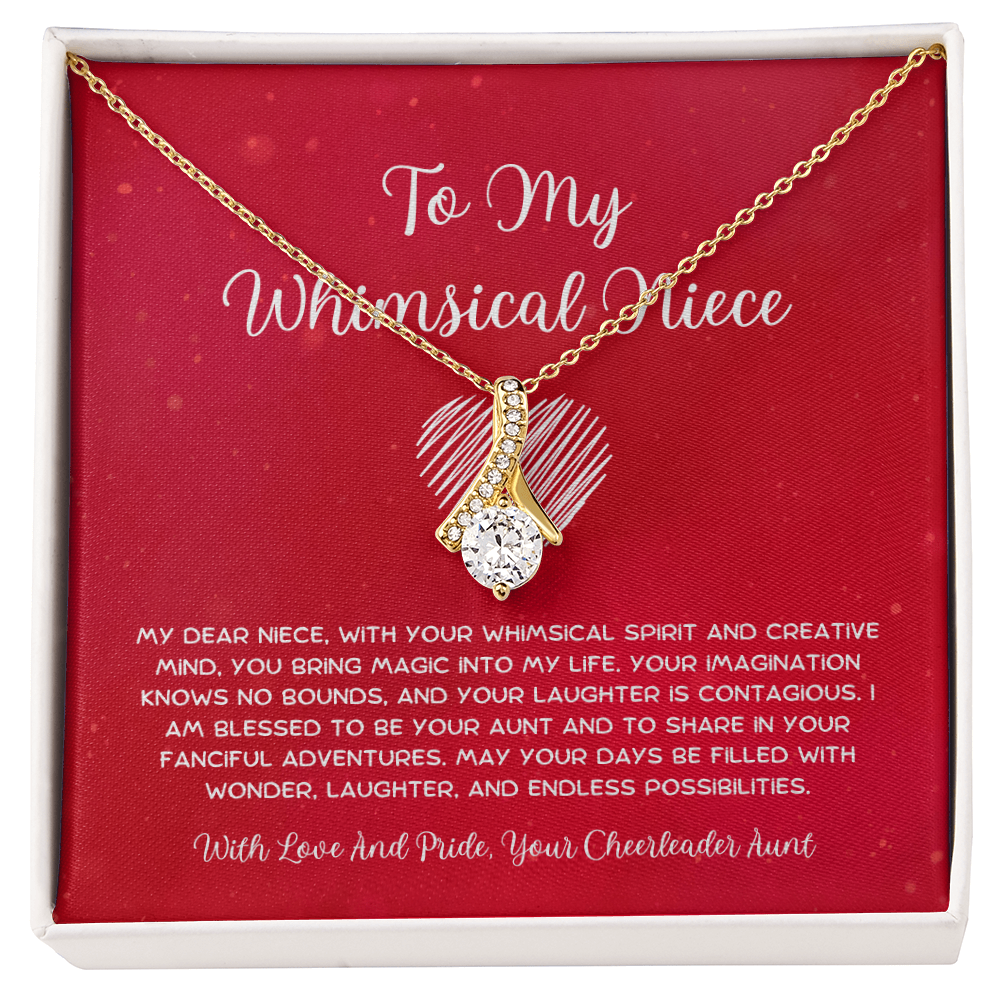 To My Whimsical Niece - From Aunt to Niece Alluring Beauty Necklace