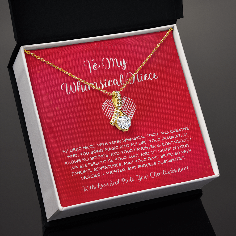 To My Whimsical Niece - From Aunt to Niece Alluring Beauty Necklace