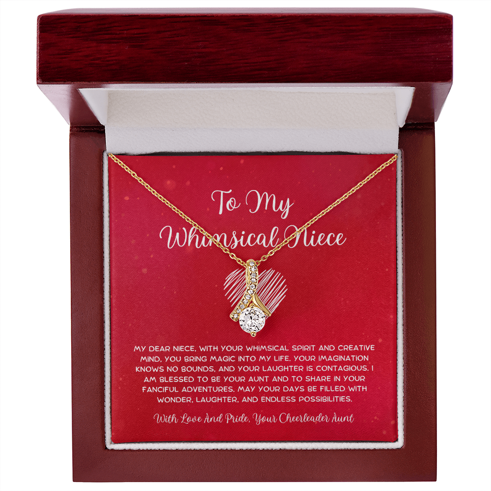 To My Whimsical Niece - From Aunt to Niece Alluring Beauty Necklace