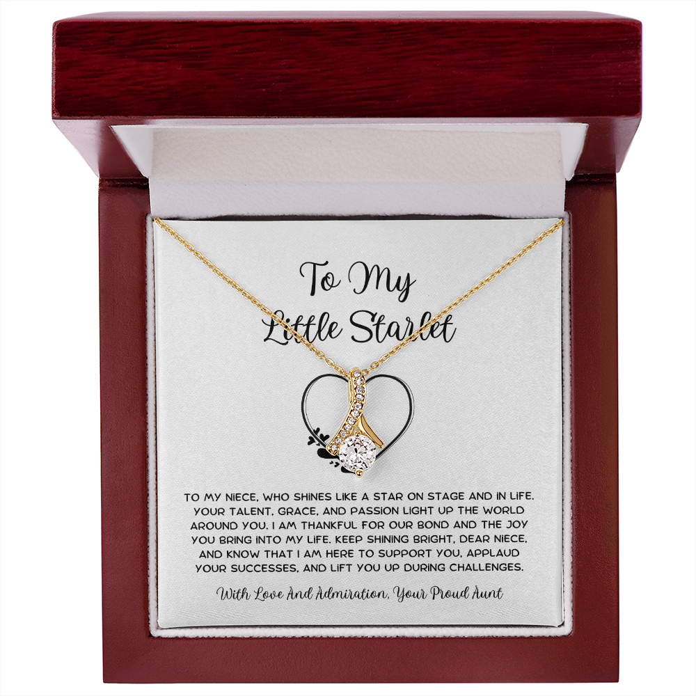 To My Little Starlet - From Aunt to Niece Alluring Beauty Necklace