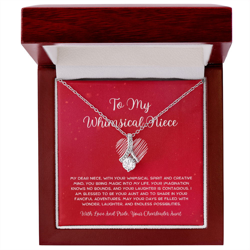To My Whimsical Niece - From Aunt to Niece Alluring Beauty Necklace