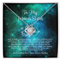 To My Forever Sister - From Brother To Sister Love Knot Necklace