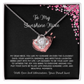 To My Sunshine Niece - From Aunt to Niece Love Knot Necklace